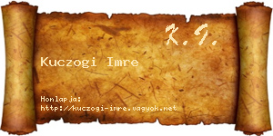 Kuczogi Imre névjegykártya